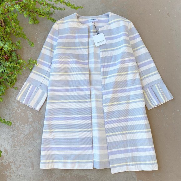 Great Plains Jackets & Blazers - Great Plains Stripe Open Front Longline Coat